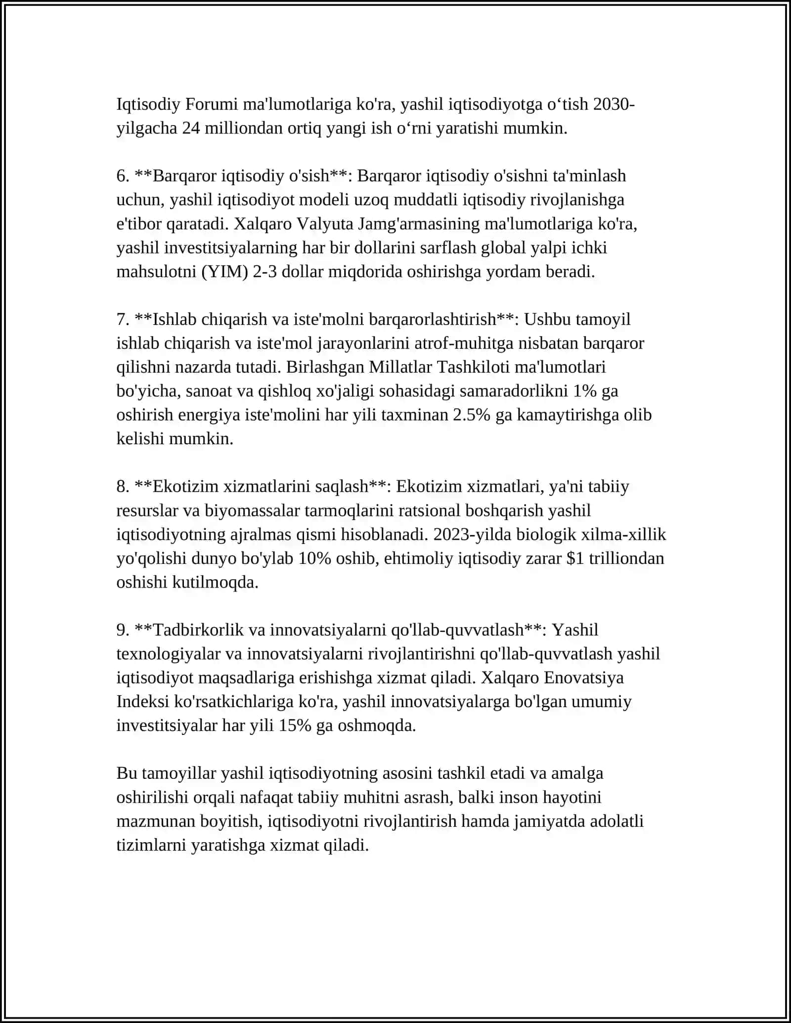 KOREA RESPUBLIKASIDA "YASHIL IQTISODIYOT"GA O'TISH OMILLARI VA RIVOJLANISH ISTIQBOLLAR 4