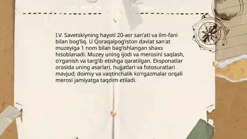 I.V.Savetskiy nomidagi Qoraqalpogʻiston davlat san' at muzeyi 4