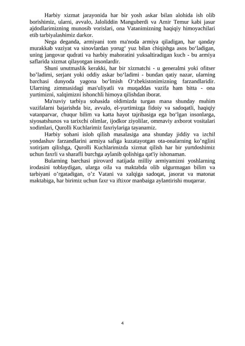 Mavzu: Vatanimiz istiqlolini yanada mustahkamlash 4