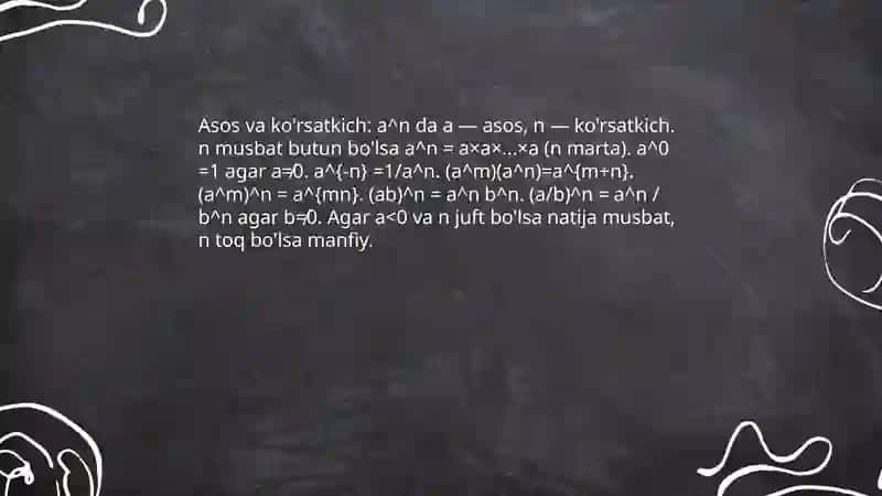 Daraja va uning hossalari 4