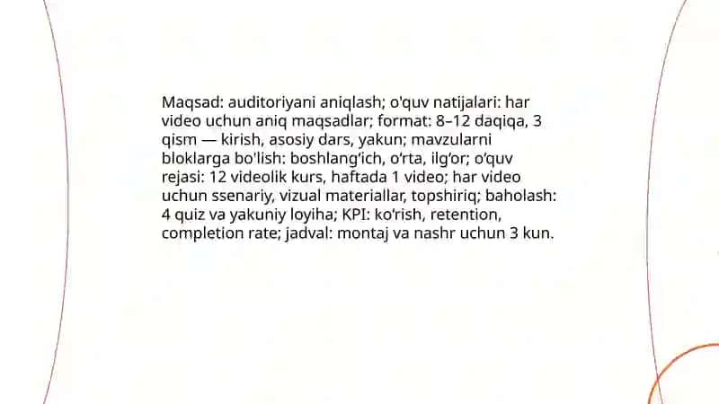 Video darsliklar seriyasi 4
