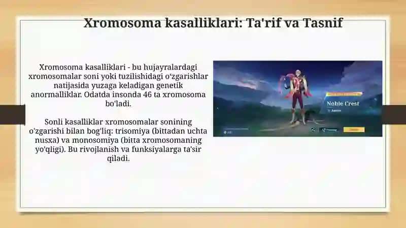 Xromosoma kasalliklari va gen kasalliklari 4