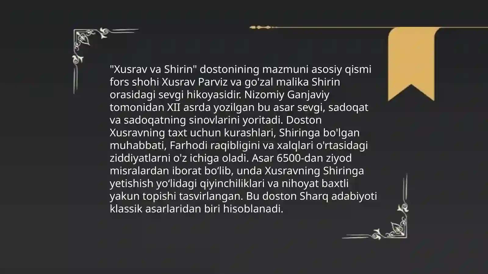 Xusrav va Shirin dostoni 4