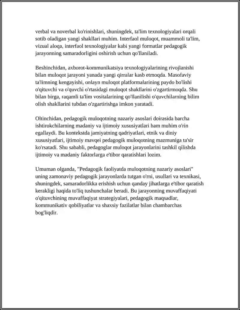 PEDAGOGIK FAOLIYATDA MULOQOT 4