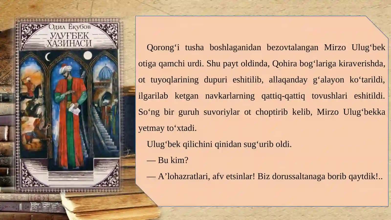 ULUG‘BEK XAZINASI (ROMANDAN PARCHALAR) 4