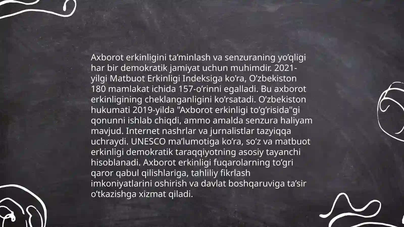 O'zbekiston Respublikasida ommaviy axborot vositalarining faoliyati 4