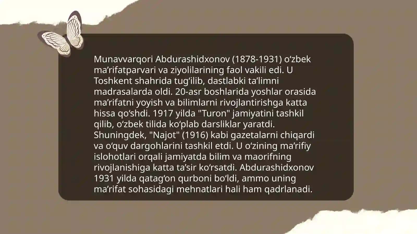 Jadid ma'rifatparvarlarining oʻlka ijtimoiy -ma'naviy hayotida tutgan oʻrni 4