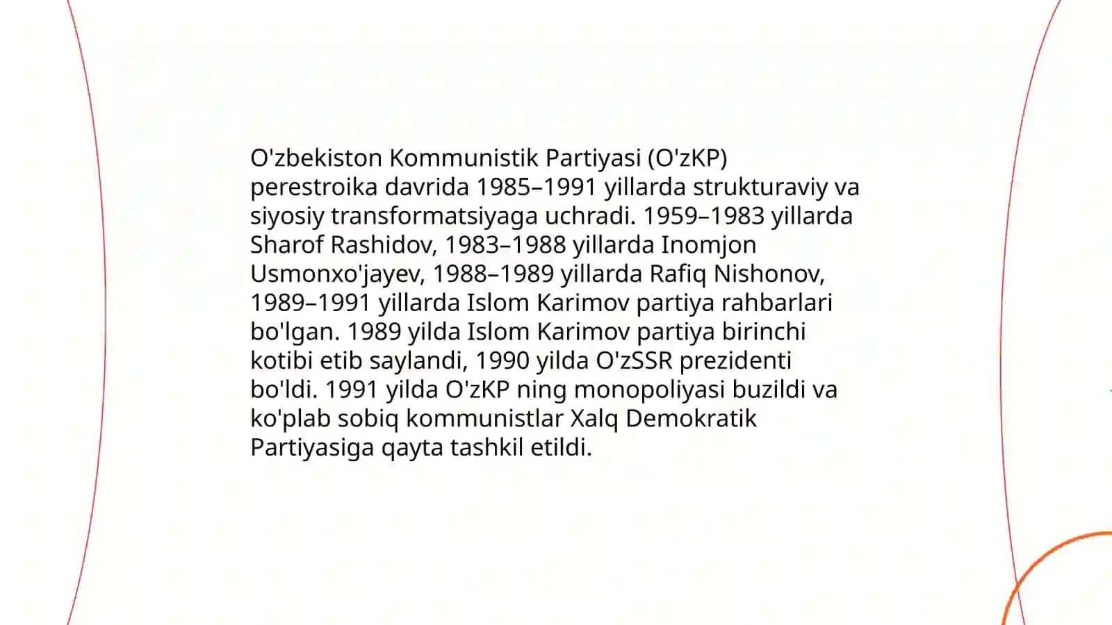 Mustaqillikka erishish arafasida Ozbekistonda ijtimoiy siyosiy jarayonlar 4