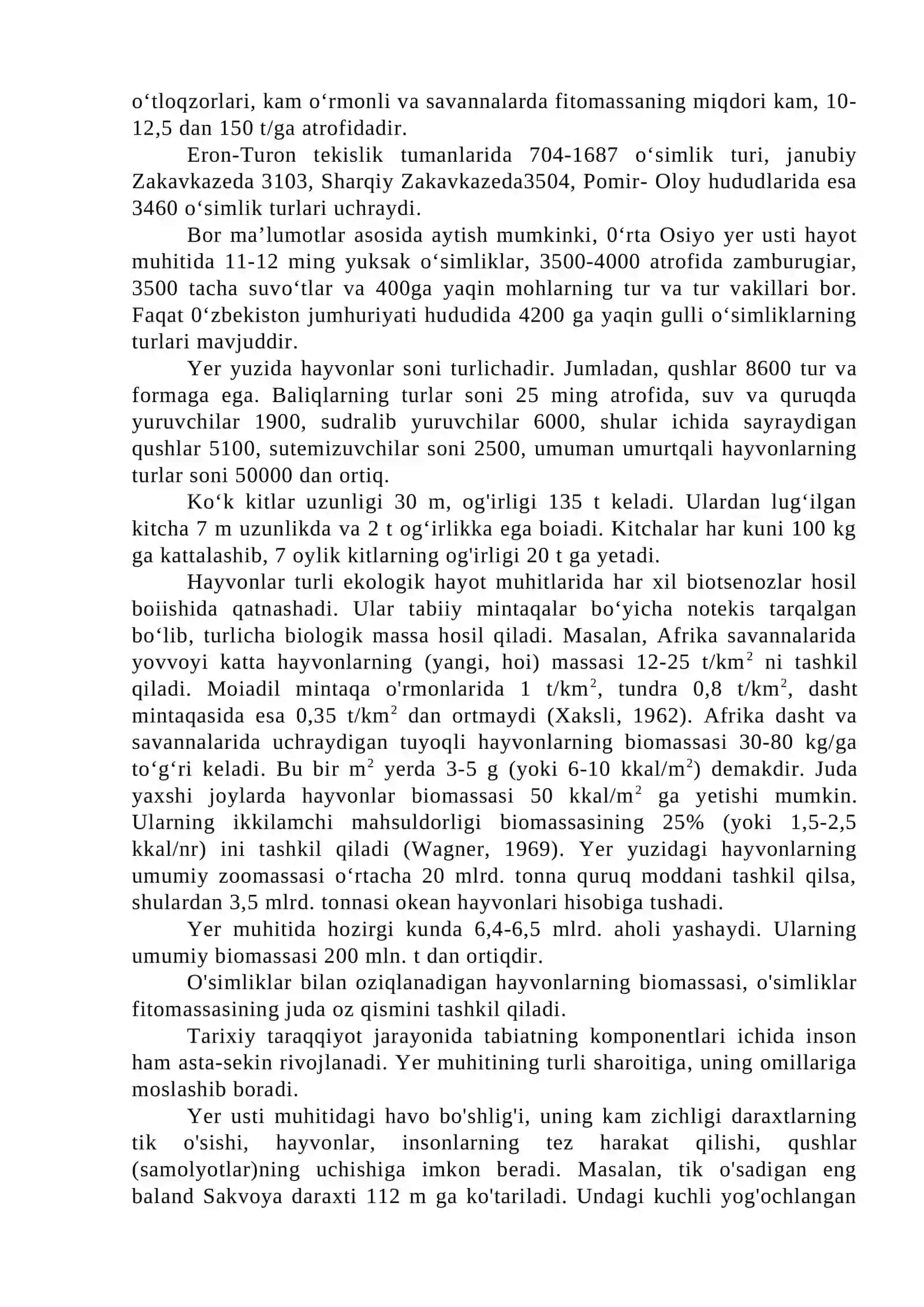 Yer usti-quruqlik hayotiy muhitning ekologiyasi 4