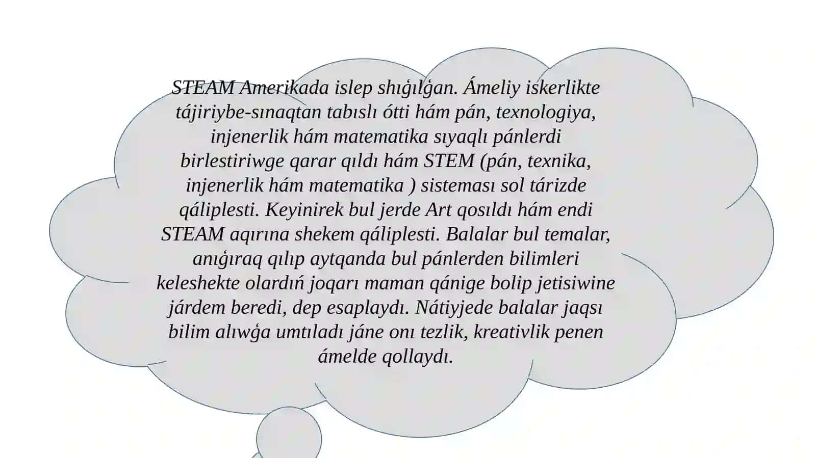 STEAM BALALARDIŃ KREATIV DÓRETIWSHILIGI 4