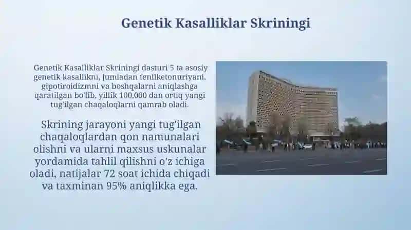 Bioetlar Bioetika modulining obyekti va Oʻzbekistonda skrining markazlari faoliyati 4