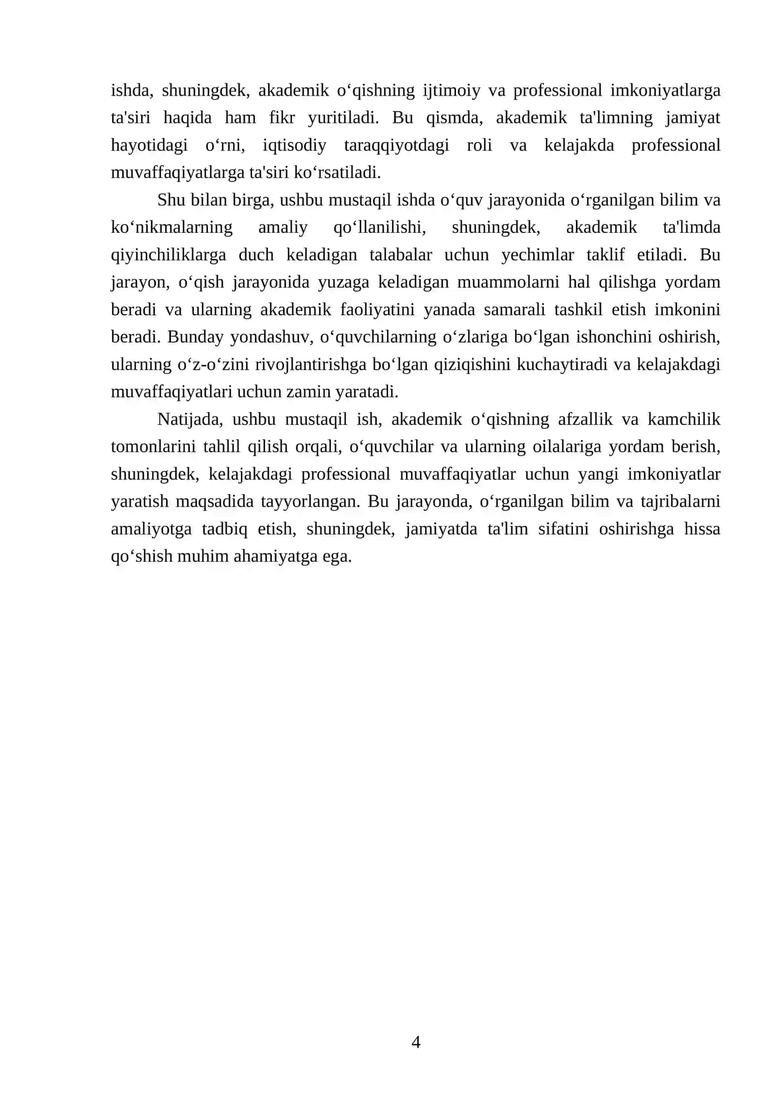 Akademik ōqishning afzallik va kamchilik tomonlari 4