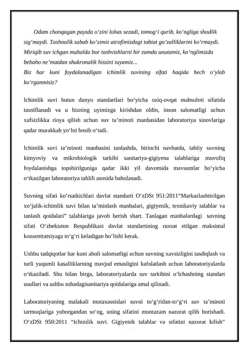 ICHIMLIK SUVINI SIFATINI YAXSHILASHDAGI ASOSIY USULLAR 4