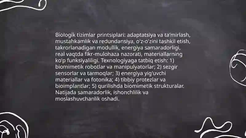 Bionika asoslari va uni inson hayotidagi o'rni 4