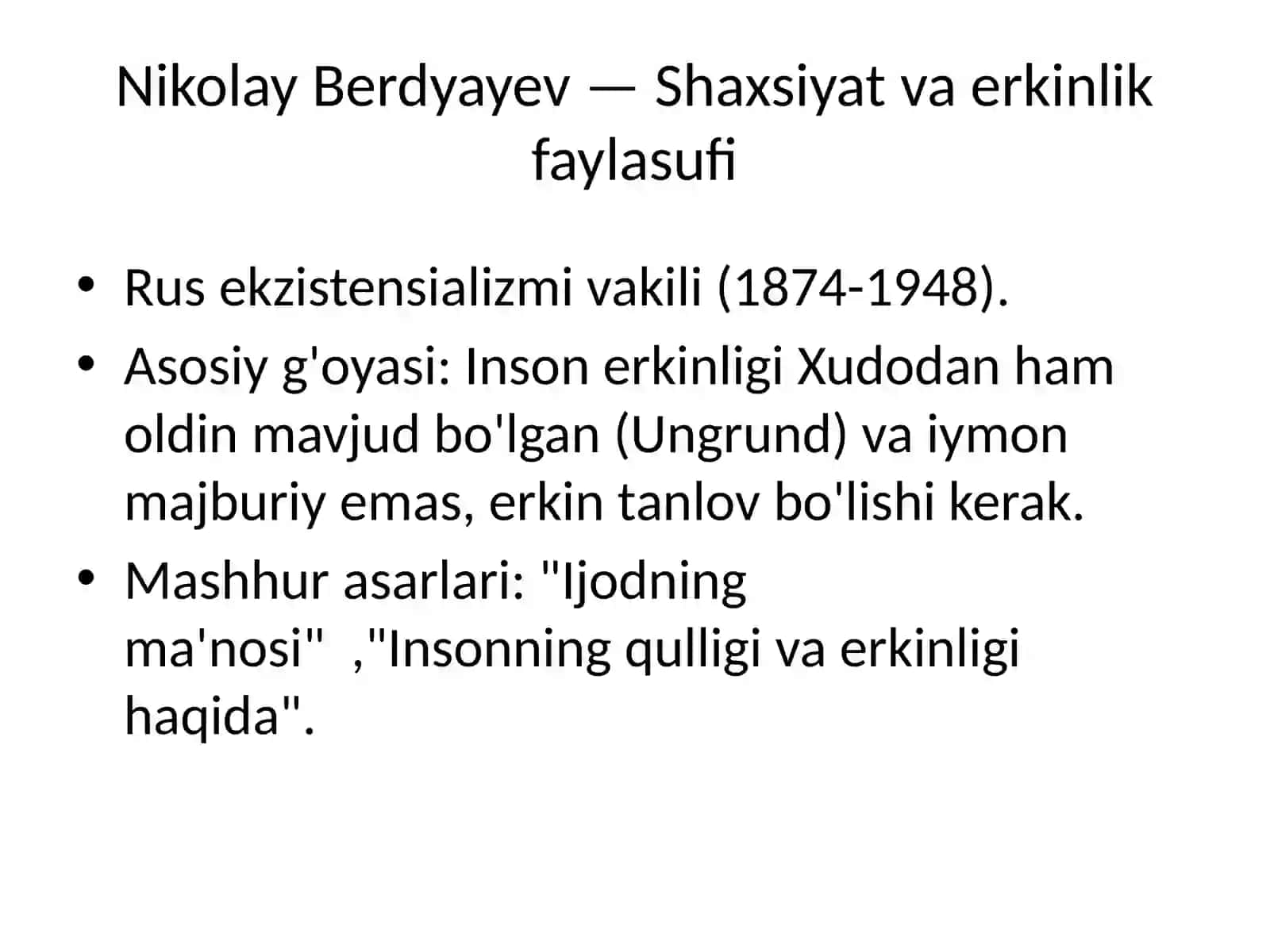 Din va hurfikrlilik: N.A. Berdyayev va Imom G'azzoliy g'oyalari qiyosi 4