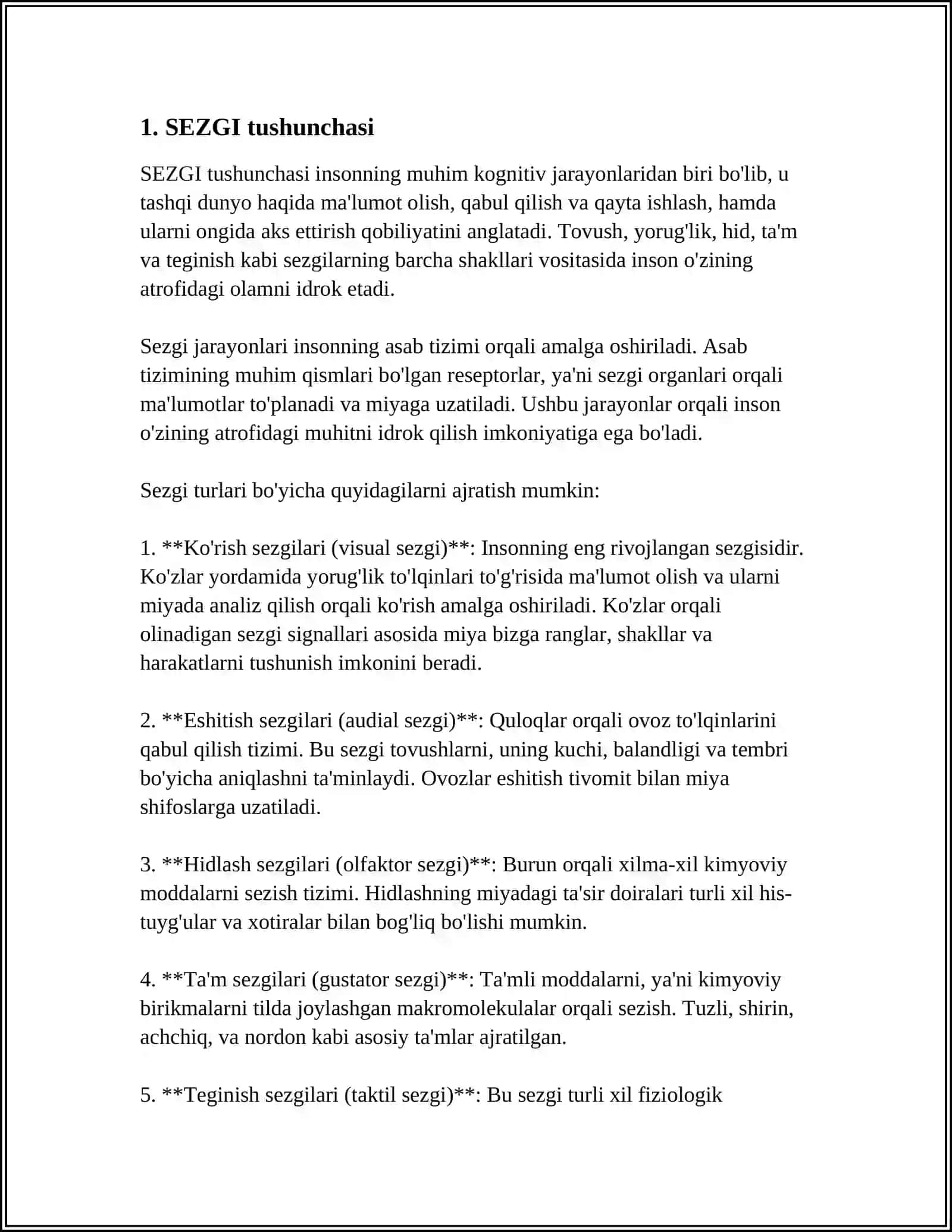 SEZGI HAQIDA UMUMIY TUSHUNCHA VA UNING NERF-FIZIOLOGIK ASOSLARI 4
