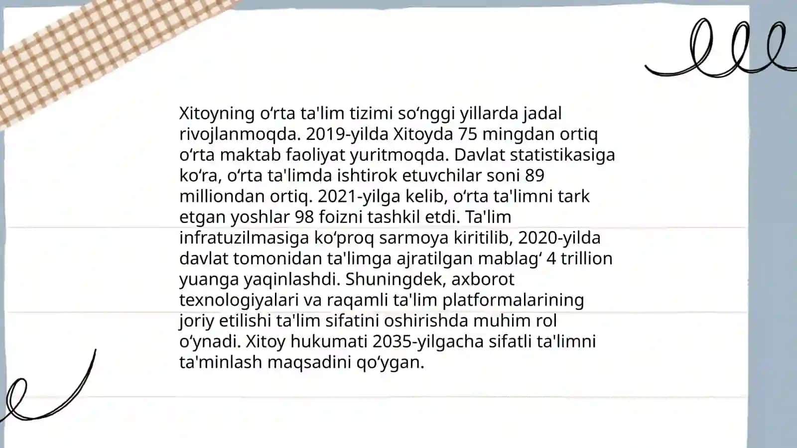 Xitoydagi boshlang‘ich ta'lim tizimi 4