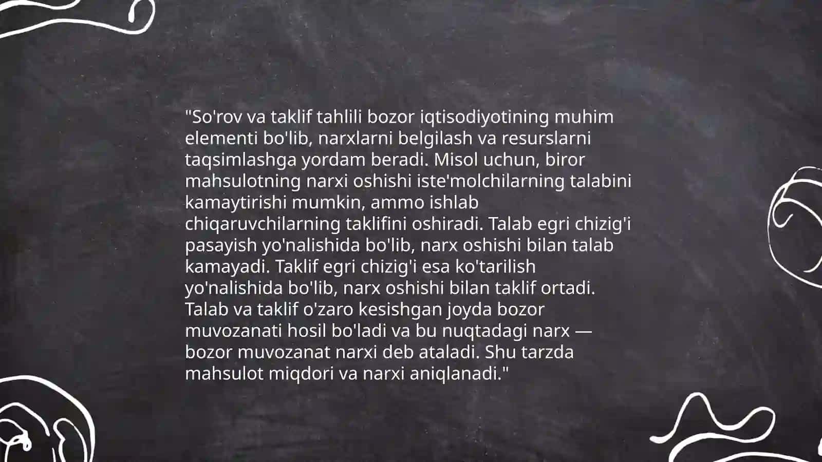 Talab va taklif qonuniga koʻra narx belgilash usullari 4