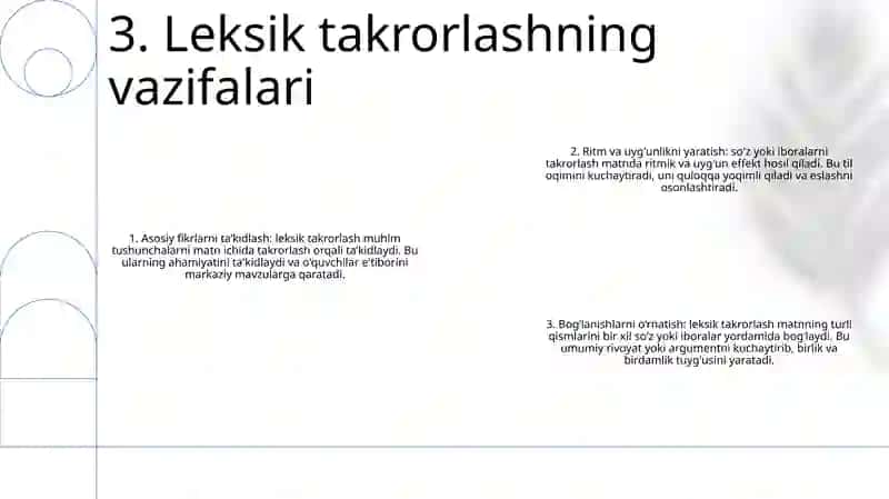 Badiiy Matnda Leksik Takror 4