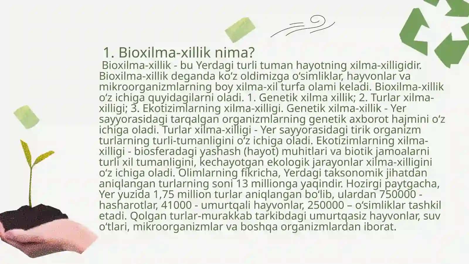 BIOLOGIK XILMA-XILLIK VA UNI MUHOFAZA QILISH 4