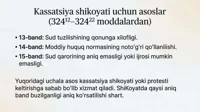 Kassatsiya instansiya sudda ish yuritish 324 pream 12 dan 324 pream 22 gacha 4