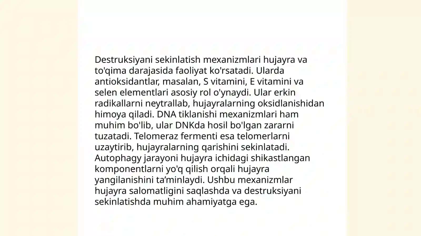 Destruksiyani tezlatuvchi va sekinlatuvchi moddalar 4