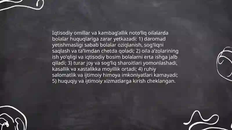 Notoʻliq oilalarda bolalar huquqlarining buzilishi va uning oqibatlari 4