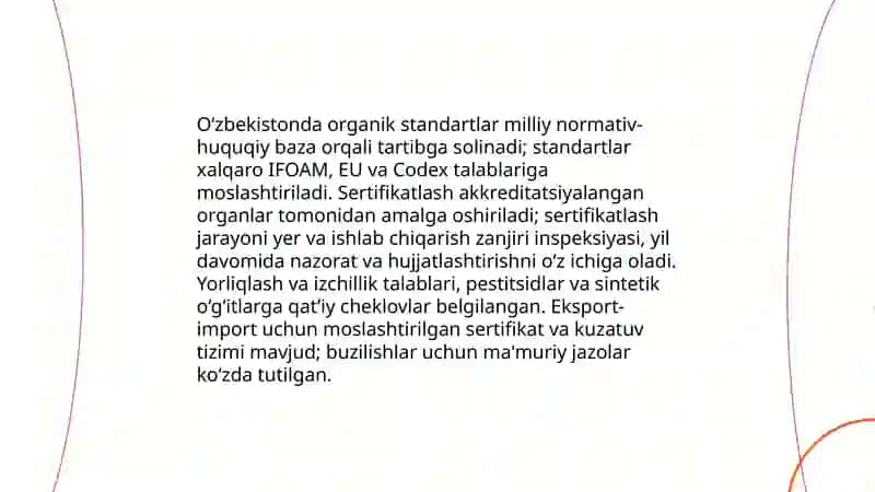 Oʻzbekistonda organik dehqonchilikning ahamiyati va istiqbolari 4