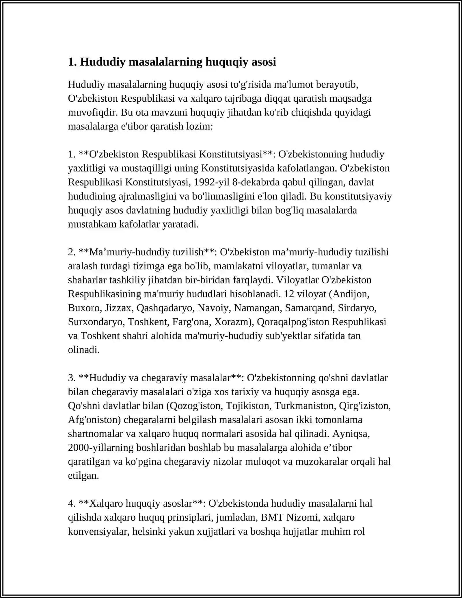 HUDUDIY MASALALARNI HAL QILISH MAS'ULIYATI 4