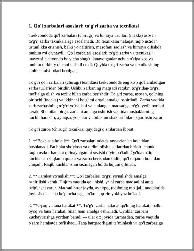 TAEKVONDODA QO'L ZARBALARI (CHIRUGI) VA HIMOYA USULLARI (MAKKI) 4