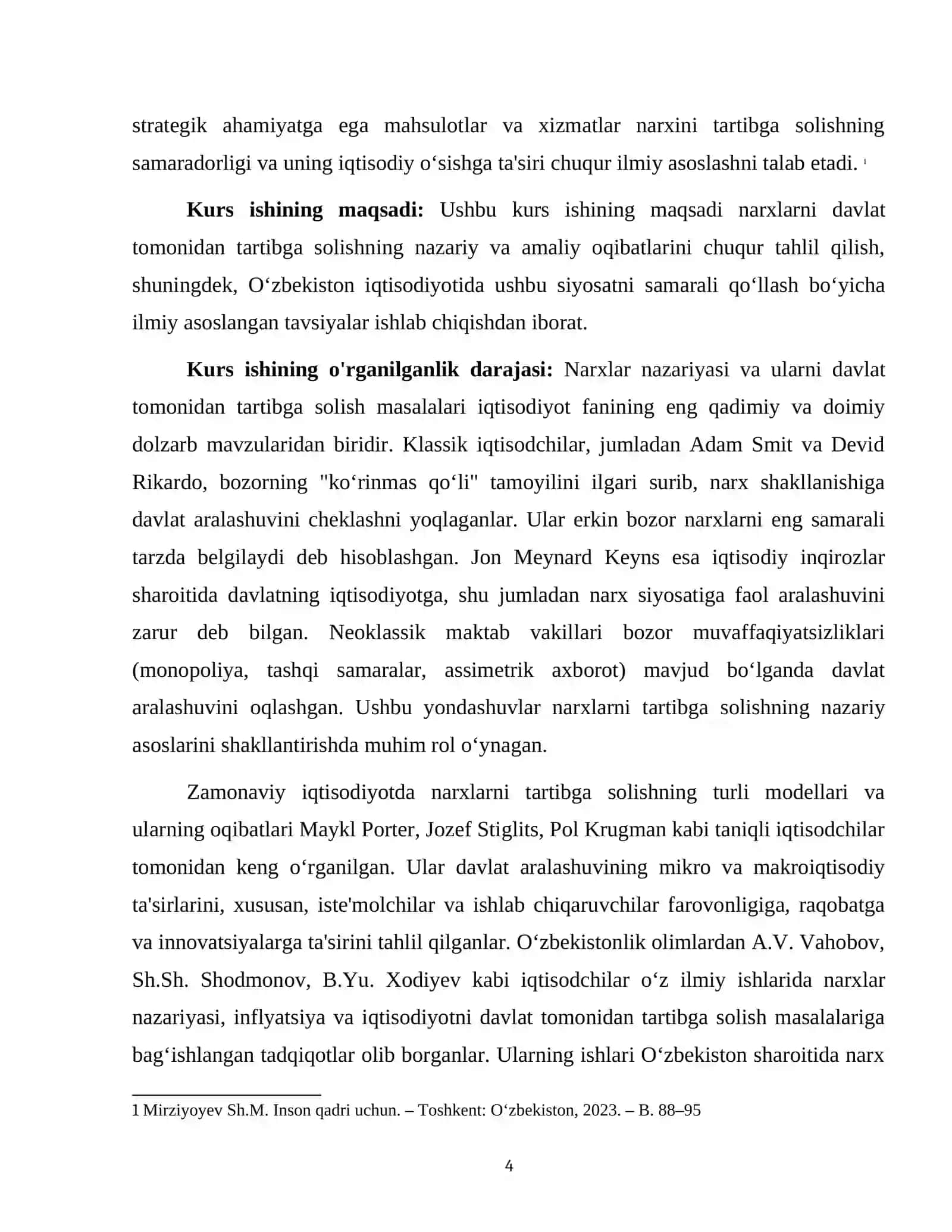 "NARXLARNI DAVLAT TOMONIDAN TARTIBGA SOLISHNING OQIBATLARI" 4
