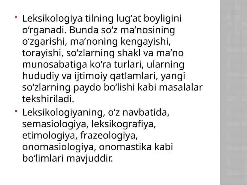 O‘zbektilining leksik qatlamlari 4