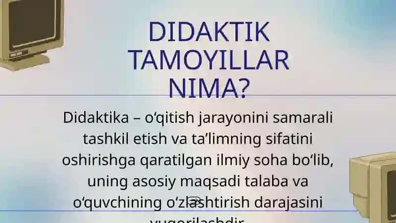 O’qitishning didaktik tamoyillarini yaratish g’oyalari. 4