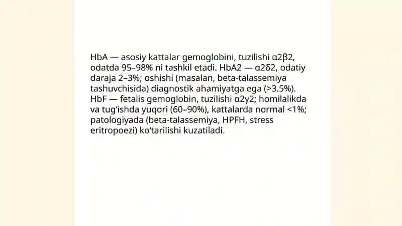 Gemoglobin va uning turlari 4