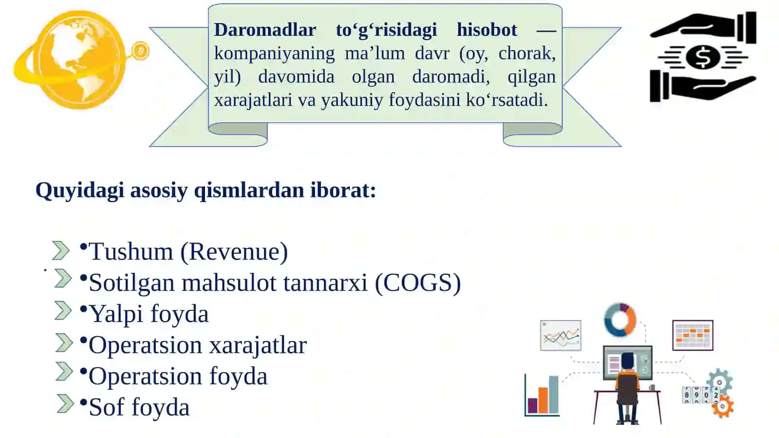 Moliyaviy hisobotlar va pul oqimlari haqida tushuncha 4