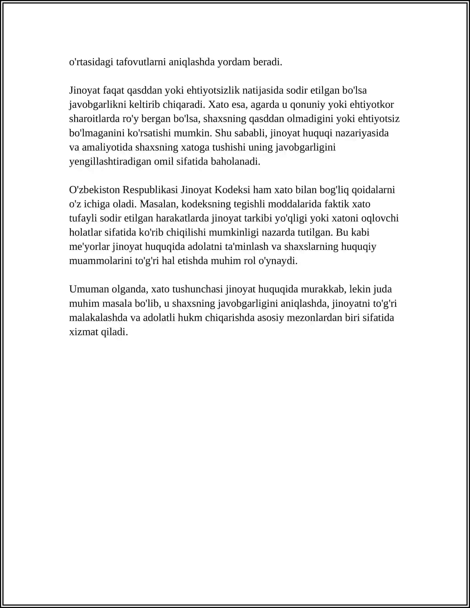 JINOYAT HUQUQIDA XATO VA UNING HUQUQIY AHAMIYATI 4