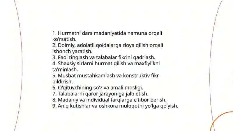 Pedagoglarning oʻquvchilar bilan oʻzaro muomalasi 4