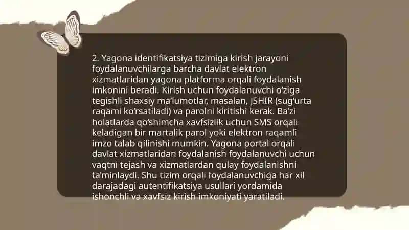 Yagona identifikatsiya tizimida roʻyxatdan oʻtish va Milliy tarmoq resurslaridan foydalanish 4
