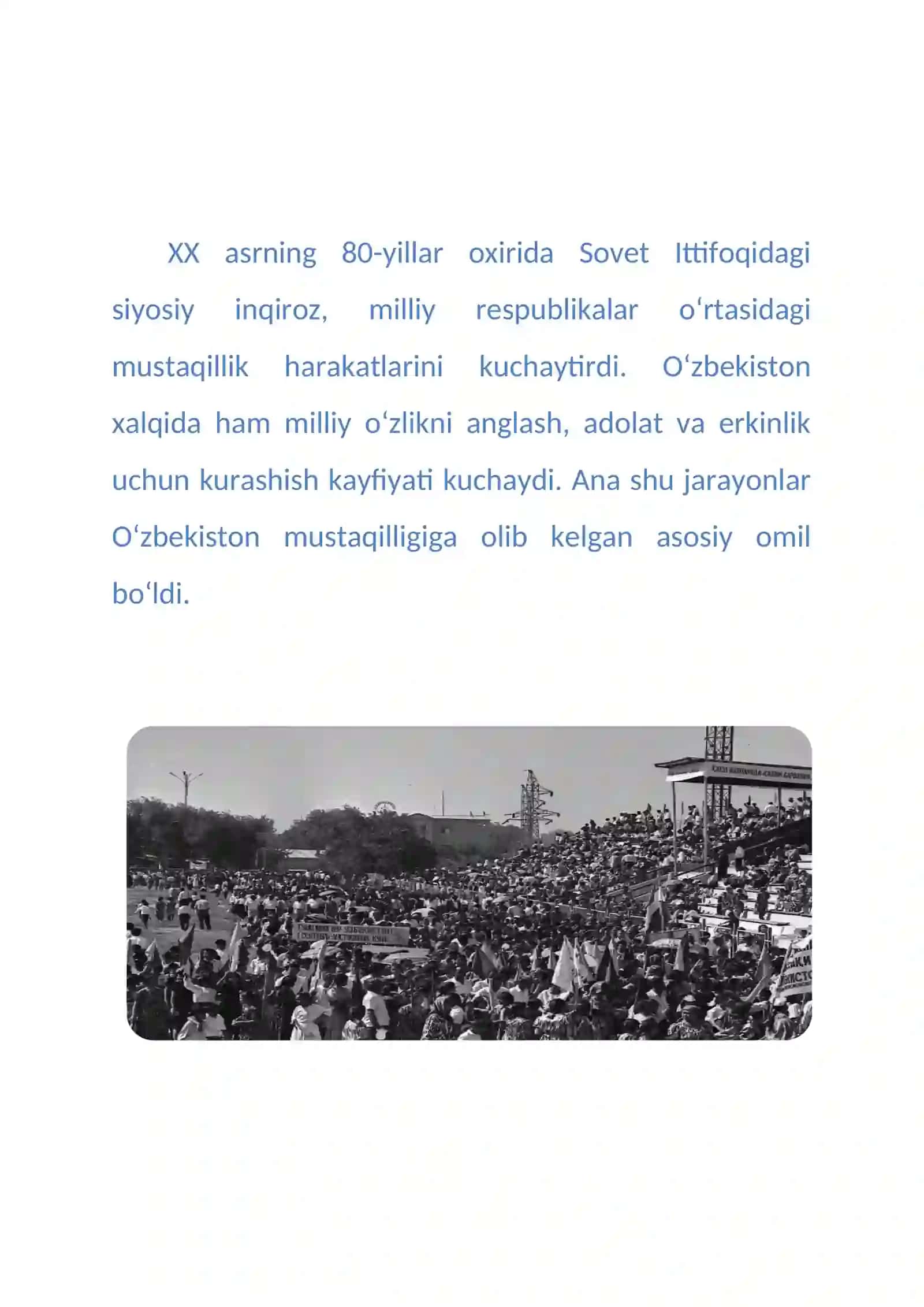 Mustaqil O'zbekiston Respublikasi tashkil topishining tarixiy ahamiyati 4