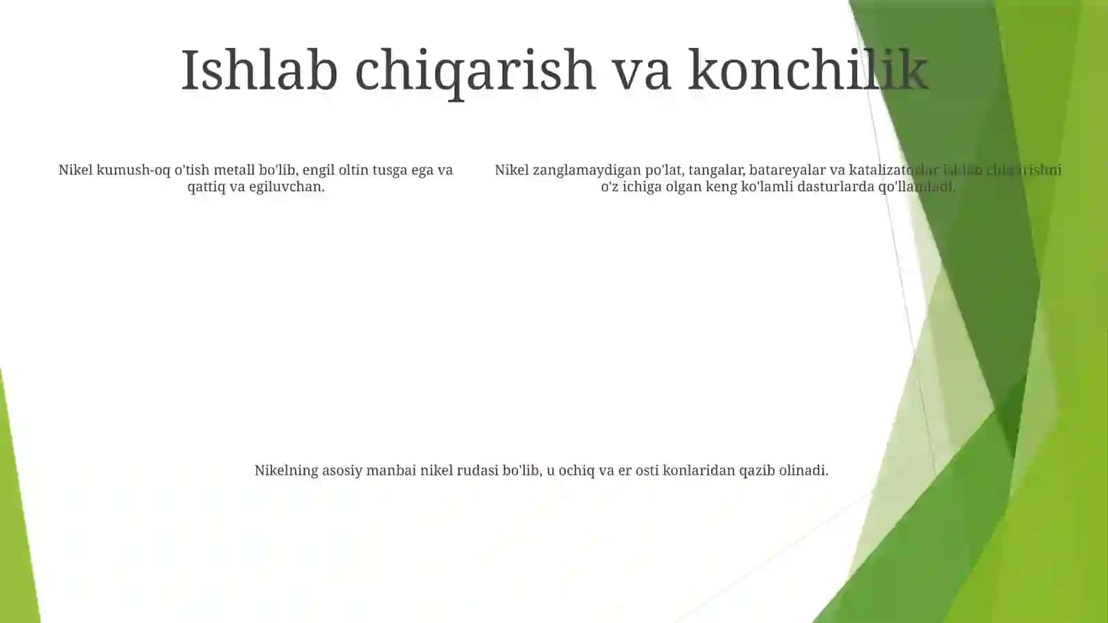 Nikel Haqida Umumiy Malumot 4