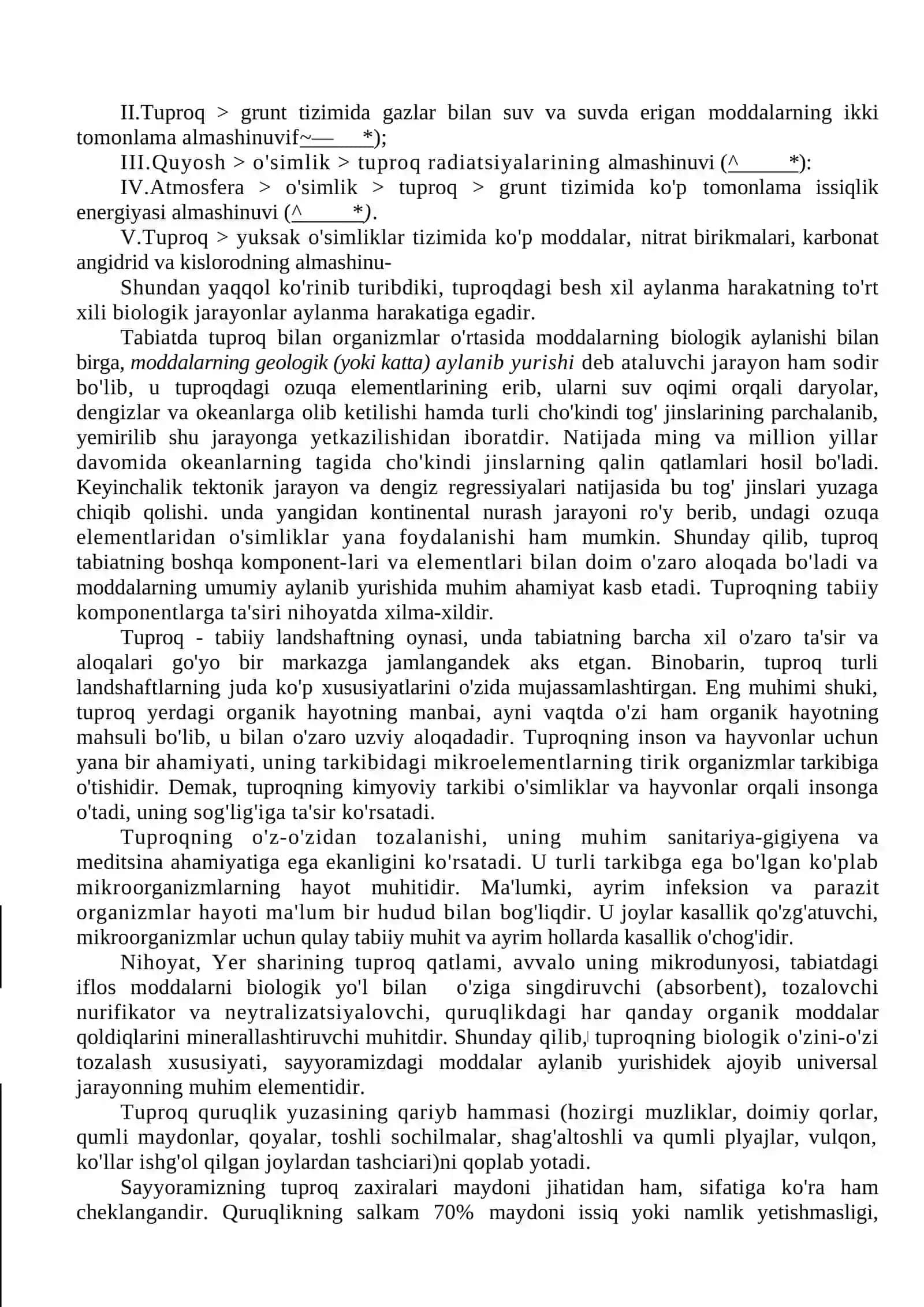 YER (LITOSFERA) ZAXIRALARI, ULARNING AHAMIYATI VA MUHOFAZASI 4