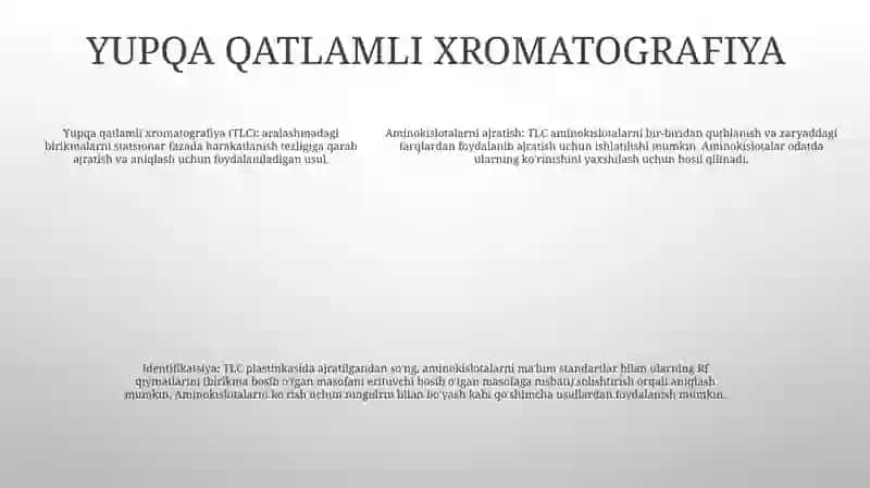 Aminokislotalarni Ajratib Olish VaIdentifikatsiyalash Usullari 4