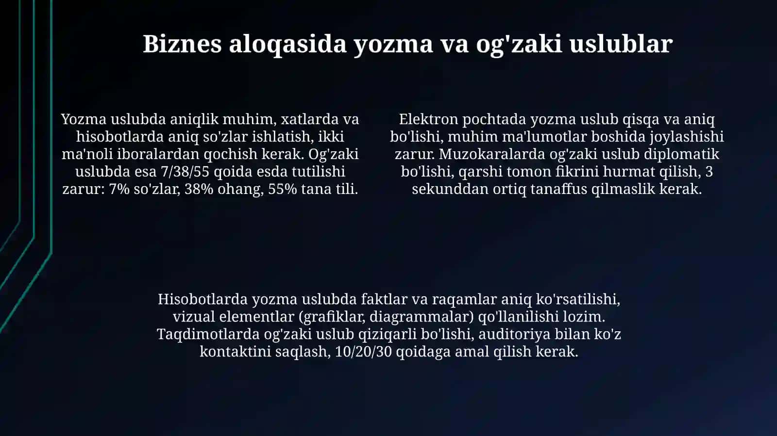 Ish yuritish tili va uslubi 4