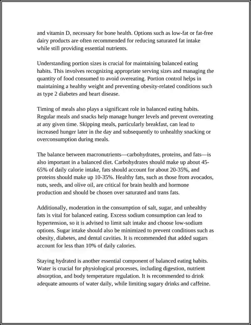 Balanced Eating Habits 4