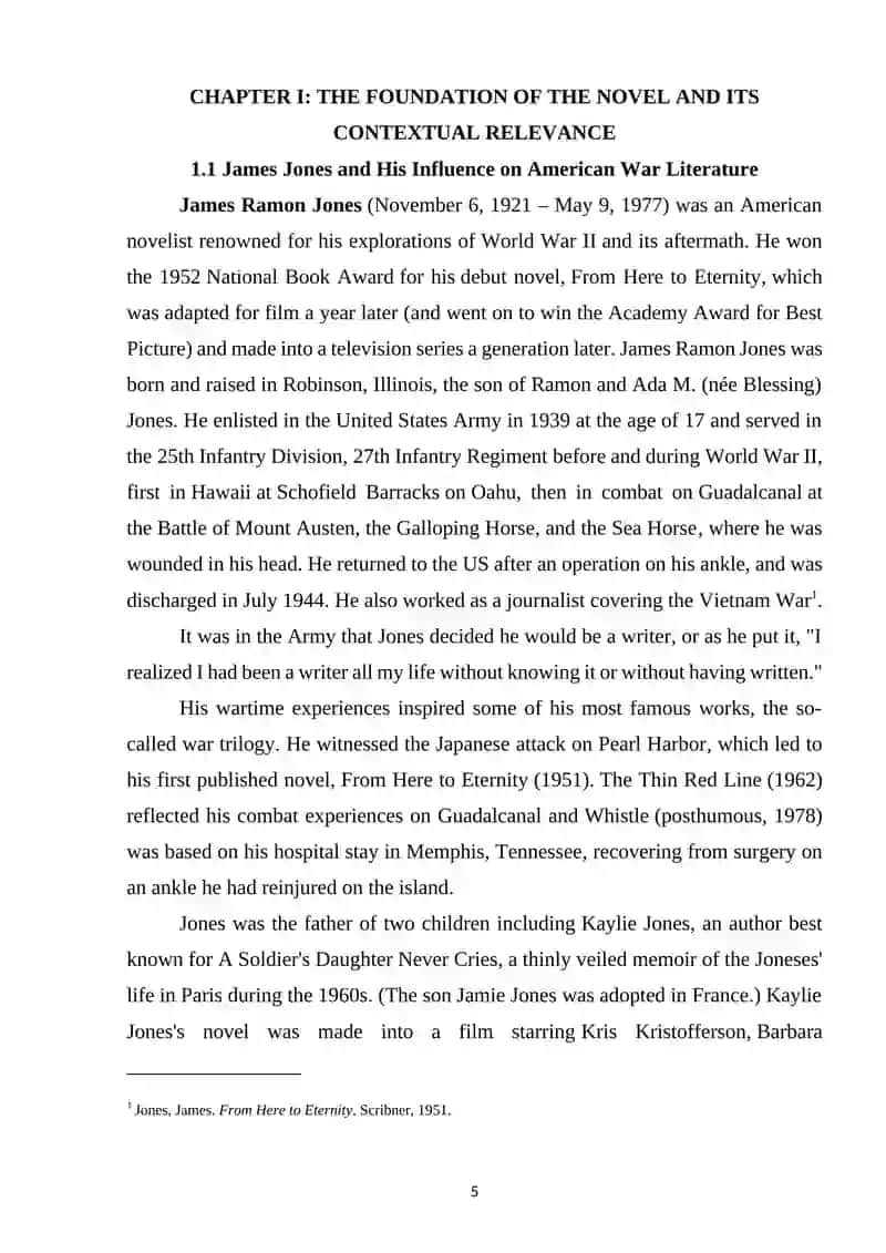 JONES J. “FROM HERE TO ETERNITY” ANALYSIS OF THE WORK 4