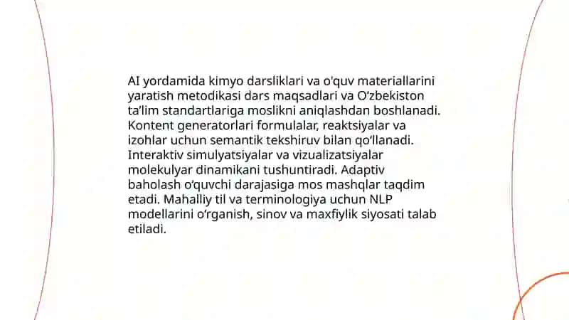 Kimyo o‘qitishda su’niy intelektdan foydalanish texnikasining shakllanishi 4