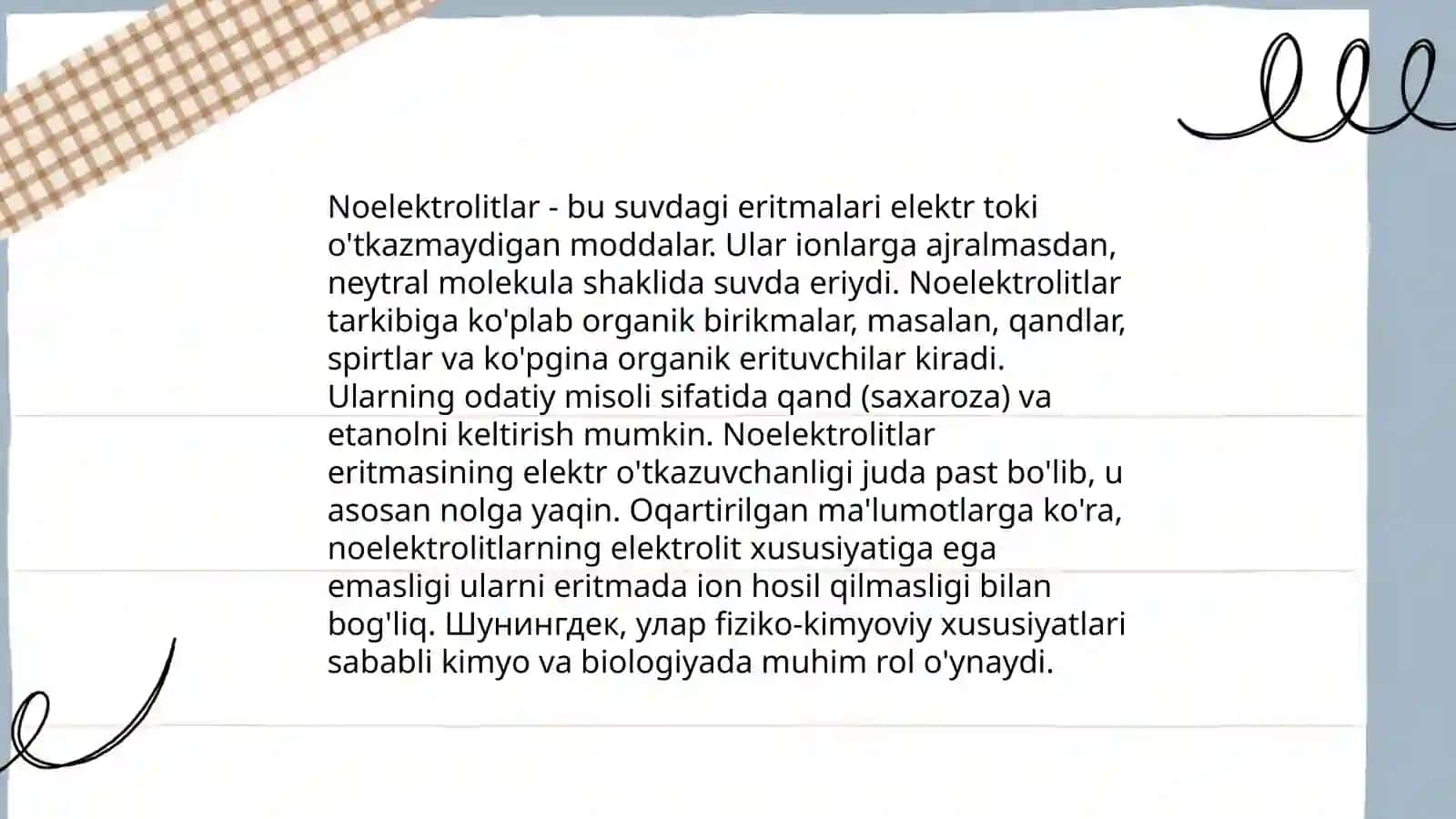 Elektrolit va noelektrolitlar 4