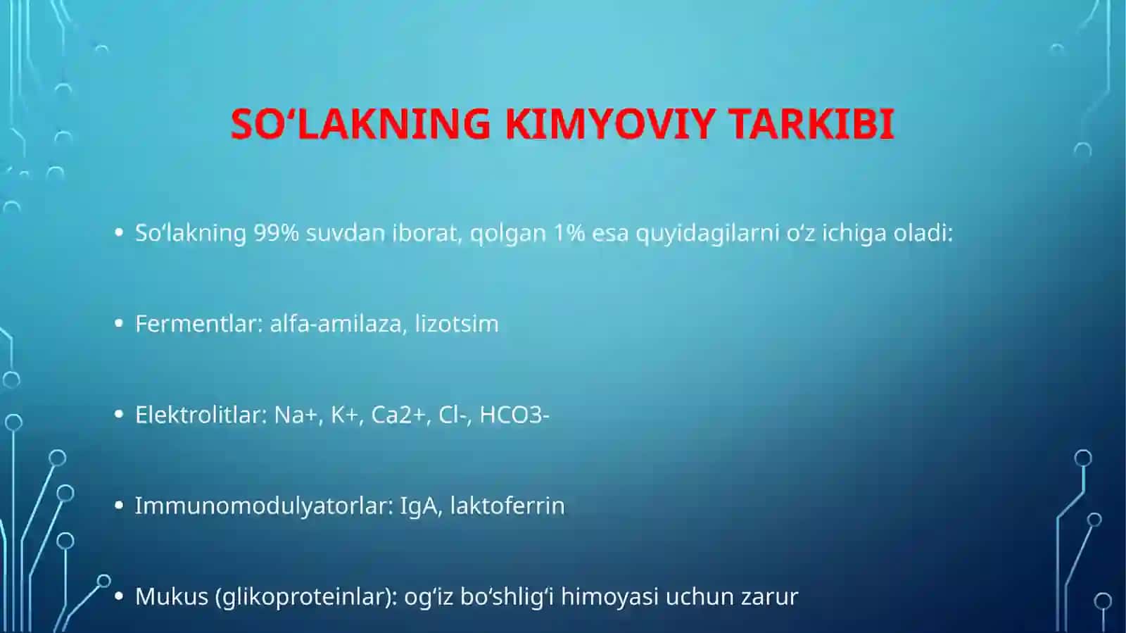 So’lakning me’yorida va tish qattiq to’qimasi patologiyadagi ahamiyati 4