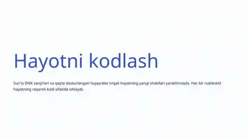 Sintetik biologiya: Hayotni qayta yaratish san'ati va ilm-fani 4