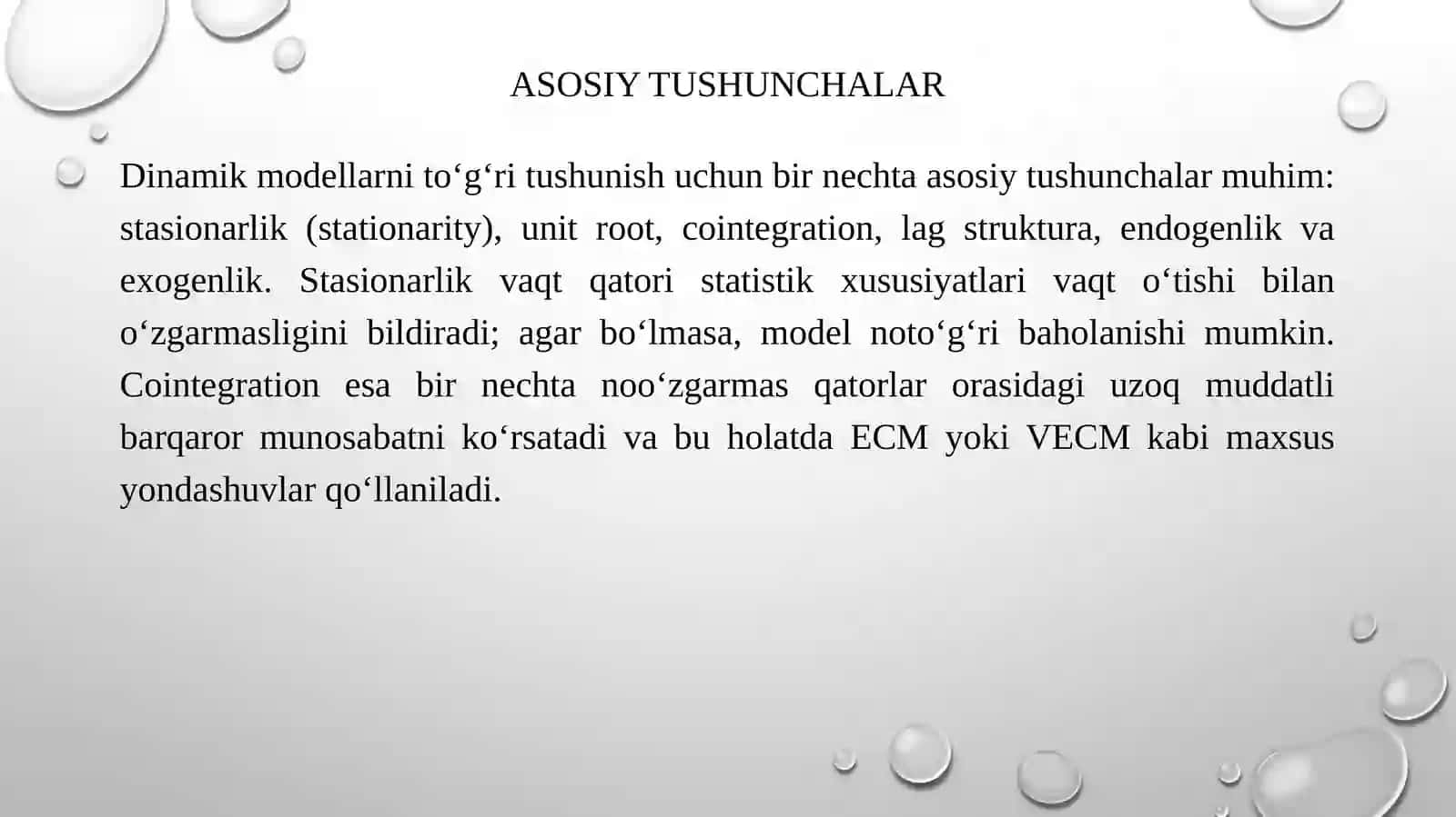 Dinamik Ekonometrik modellar 4